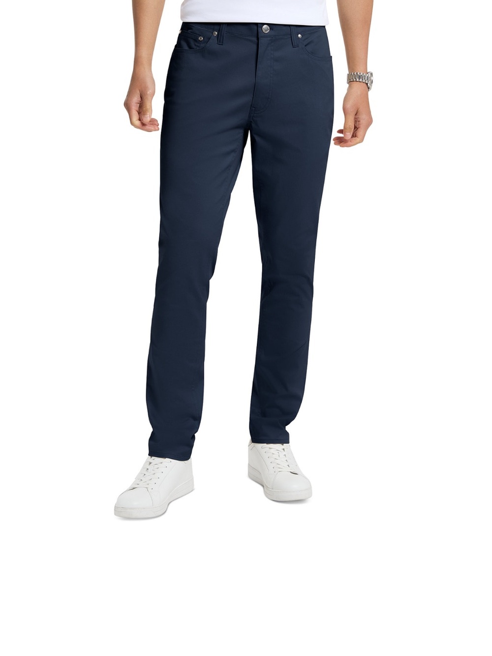 Michael Kors Men's Navy Blue Parker Slim Fit Casual Pants Size 32x30